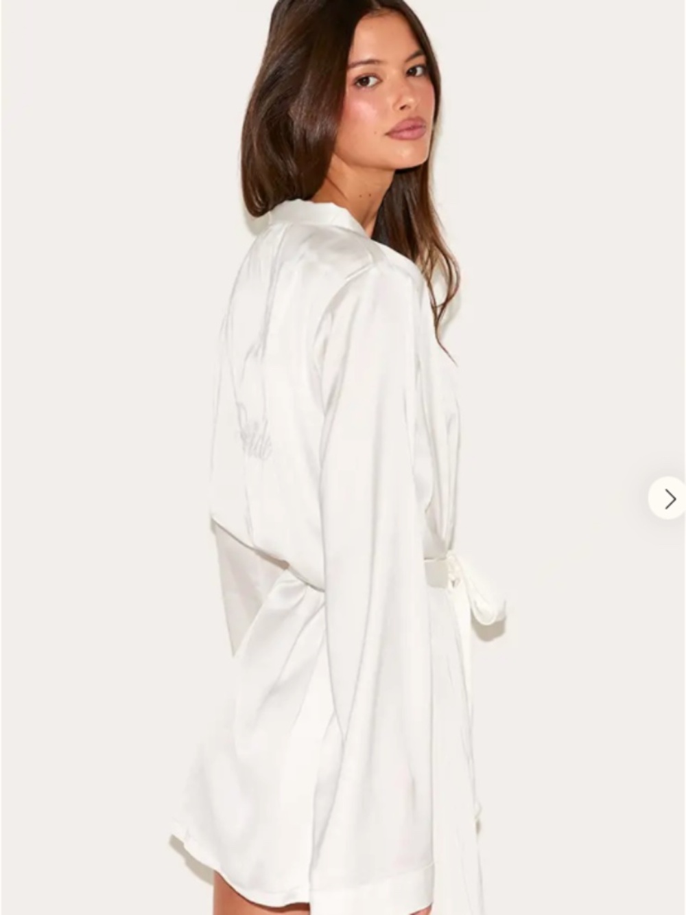 Pretty Little Thing | Satin Embroidered BRIDE Robe - SMALL/SIZE 4 (NWT)